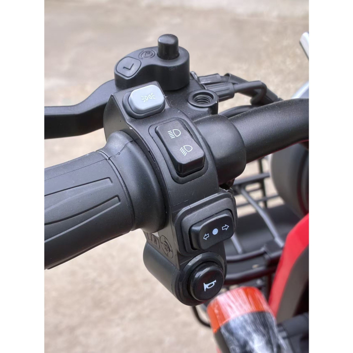 Triciclu Electric V6, Saige, Fara Permis, cu Doua Locuri, Motor 1800W, Baterie 72V24Ah, Autonomie 60km, 220x88x105 cm, Viteza Maxima 25km/h, Rosu [14]