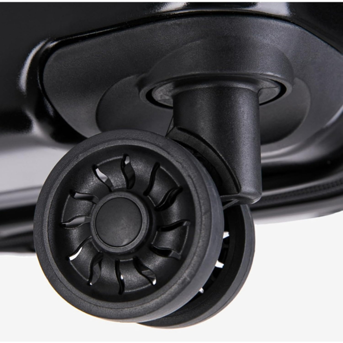 Troler de Calatorie, Flippy, 56 x 35 x 22 cm, 4 Roti, Maner Reglabil, din ABS, cu Fermoar, Blocare cu Cod, Impermeabil, Model Astronaut, Roz [5]