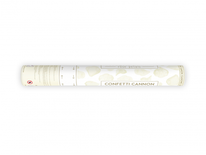 Tun de confetti cu petale de trandafiri, crem, 40cm [2]