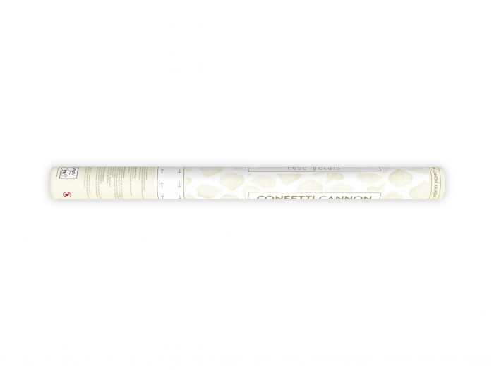 Tun de confetti cu petale de trandafiri, crem, 60cm [2]