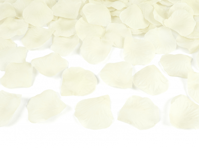 Tun de confetti cu petale de trandafiri, crem, 60cm [3]