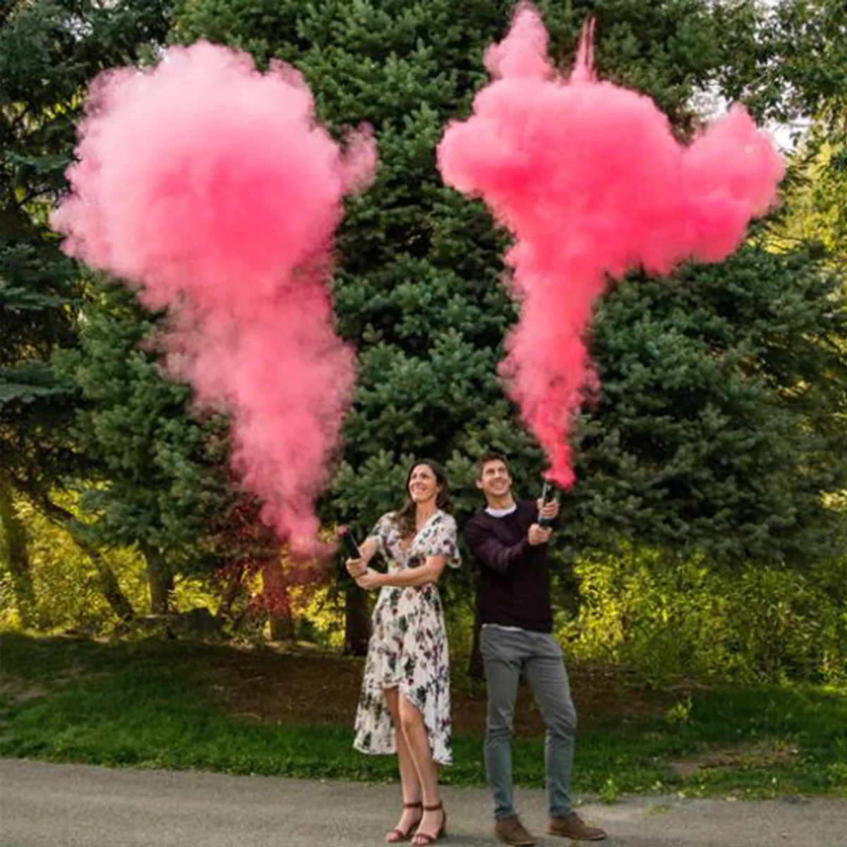 Tun Gender Reveal cu Pudra Colorata ROZ 40 cm [2]