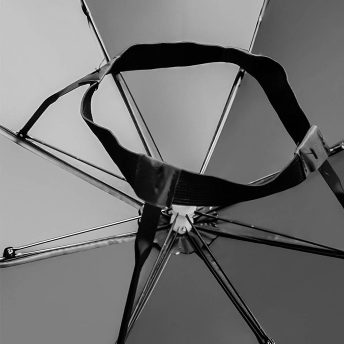 Umbrela de Cap , Diametru 69 cm, Banda Elastica de Cap, Protectie UV/Ploaie, Negru [4]