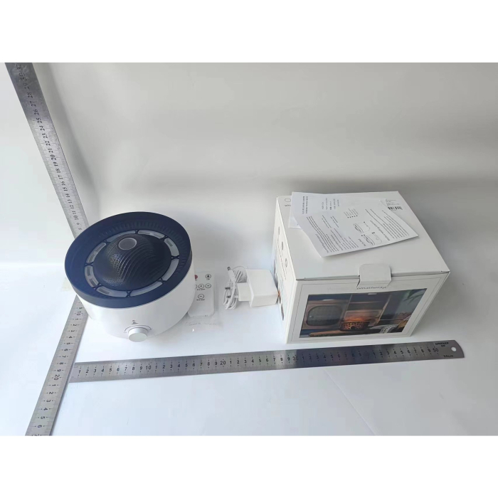 Umidificator de tip vulcan, Flippy, cu aromaterapie, cu telecomanda, 560 ml, model V21A, alb [10]