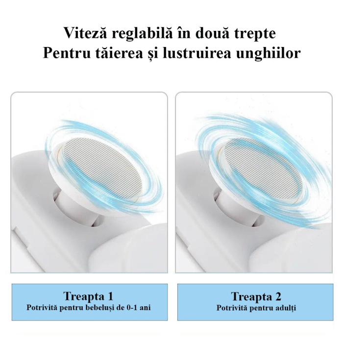 Unghiera Electrica 2 in 1, Flippy, Taiat si Slefuit, 2 Viteze, Lumina LED, Design Ergonomic, Compartiment Resturi, Portabila, Silentioasa 65 db, USB-C, Manichiura, Ideal Pentru Copii si Adulti, 8.5 x  [4]