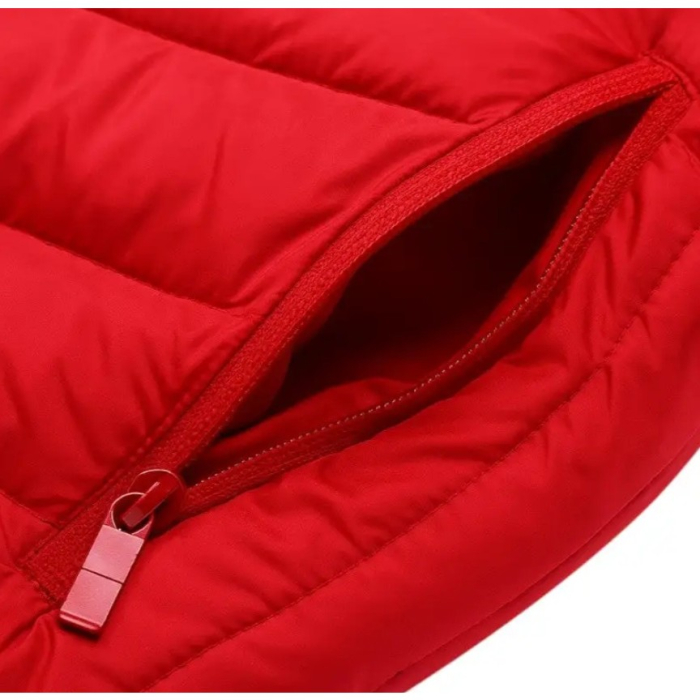 Vesta cu Incalzire, Flippy, Unisex, 2 Zone de Incalzire, Umplutura Bumbac, 3 Trepte de Temperatura, Incarcare USB, Rosu, 45 - 50 kg, Marime M [2]
