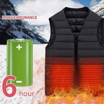 Vesta Inteligenta Incalzita, Flippy, Unisex, 2 Zone de Incalzire, Umplutura Bumbac, 3 Trepte de Temperatura, Incarcare USB, Negru, sub 45 kg, Marime S [10]