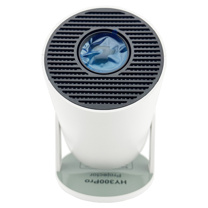 Video Proiector Portabil cilindric HY300PRO, Flippy, Inteligent, Full HD 1080 x 1280, Wireless, Compatibil cu Android/iOS, 17 x 10 x 9 cm, Alb [3]