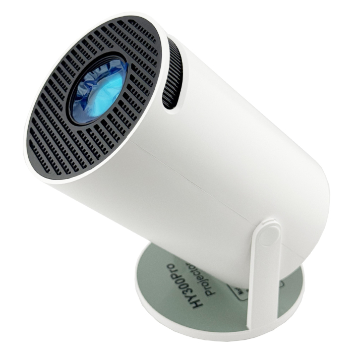 Video Proiector Portabil cilindric HY300PRO, Flippy, Inteligent, Full HD 1080 x 1280, Wireless, Compatibil cu Android/iOS, 17 x 10 x 9 cm, Alb [11]