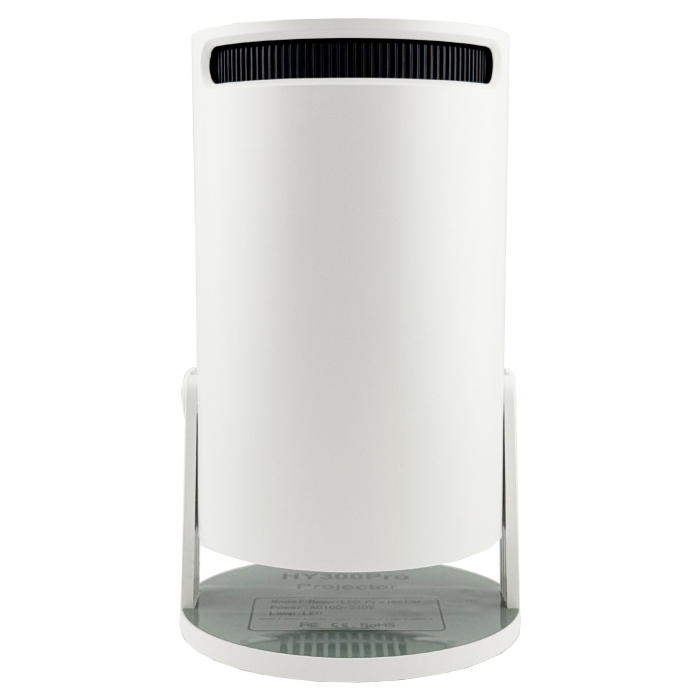 Video Proiector Portabil cilindric HY300PRO, Flippy, Inteligent, Full HD 1080 x 1280, Wireless, Compatibil cu Android/iOS, 17 x 10 x 9 cm, Alb [5]