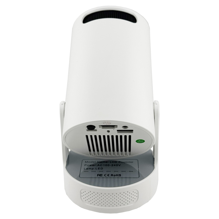 Video Proiector Portabil cilindric HY300ULTRA, Flippy, Inteligent, ULTRA HD 4K 1920 x 1080, Wireless, Compatibil cu Android/iOS, DC, 17 x 11 x 9.5 cm, Alb [4]