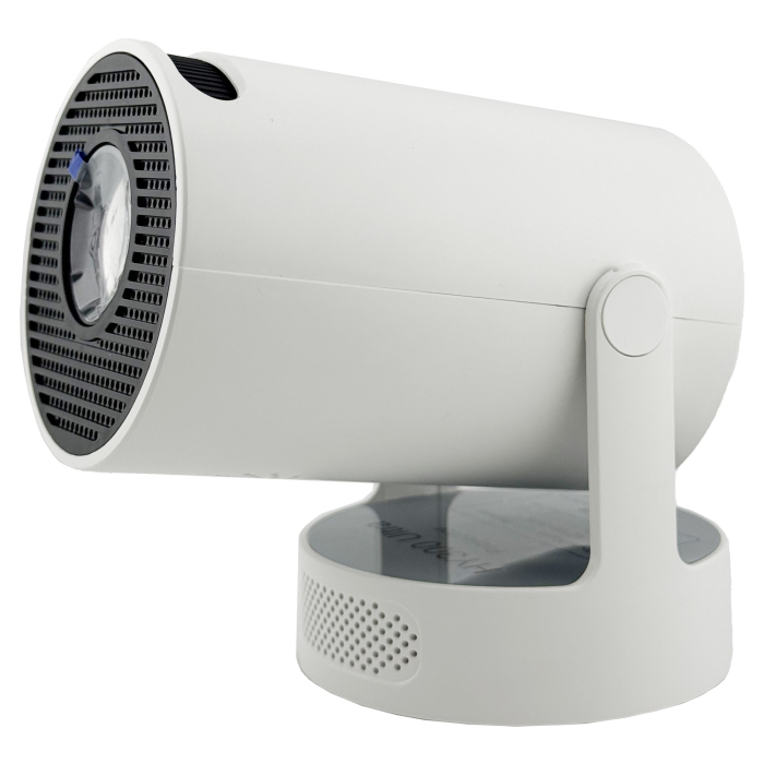 Video Proiector Portabil cilindric HY300ULTRA, Flippy, Inteligent, ULTRA HD 4K 1920 x 1080, Wireless, Compatibil cu Android/iOS, DC, 17 x 11 x 9.5 cm, Alb [2]