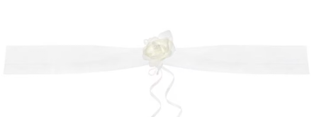 Bride-Box - Accesorii decorative, PartyDeco, trandafiri, alb, 9cm, set 24 buc.