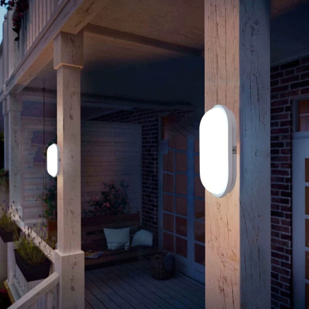 Iluminat - Aplica LED de Exterior AX320/218WH, Lumina Calda 3000K, IP65, Alb, Metal