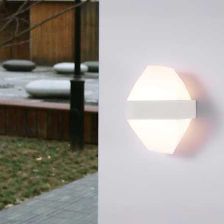 Iluminat - Aplica LED Exterior ICEBERG 10W Metal IP65 Alb