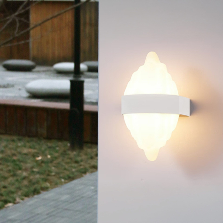 Iluminat - Aplica LED Exterior ICEBERG, Lumina Calda 3000K, 10W, Metal, IP65, Alb