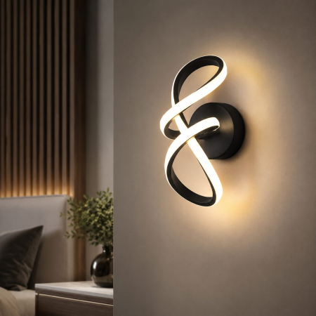 Iluminat - Aplica LED Isaura 23W Alb Negru
