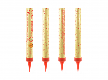 Petrecere de Paste - Artificii pentru tort aurii 25 cm set 4 buc