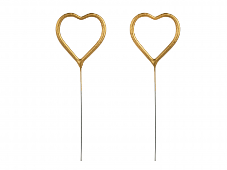 ARTICOLE PIROTEHNICE - Artificii Sparklers Inima Aurii Set 2 BUC
