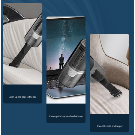 Aspirator Portabil Auto, Flippy, Tip Pistol K7A, Pentru Casa si Masina, Cablu Auto, 36 x 17 cm, Negru [9]