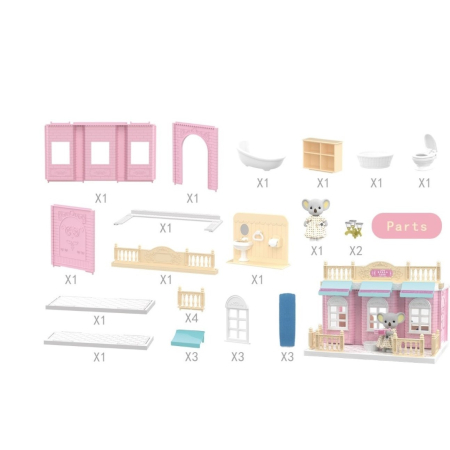 Baie pentru papusi cu mobilier si figurina [4]