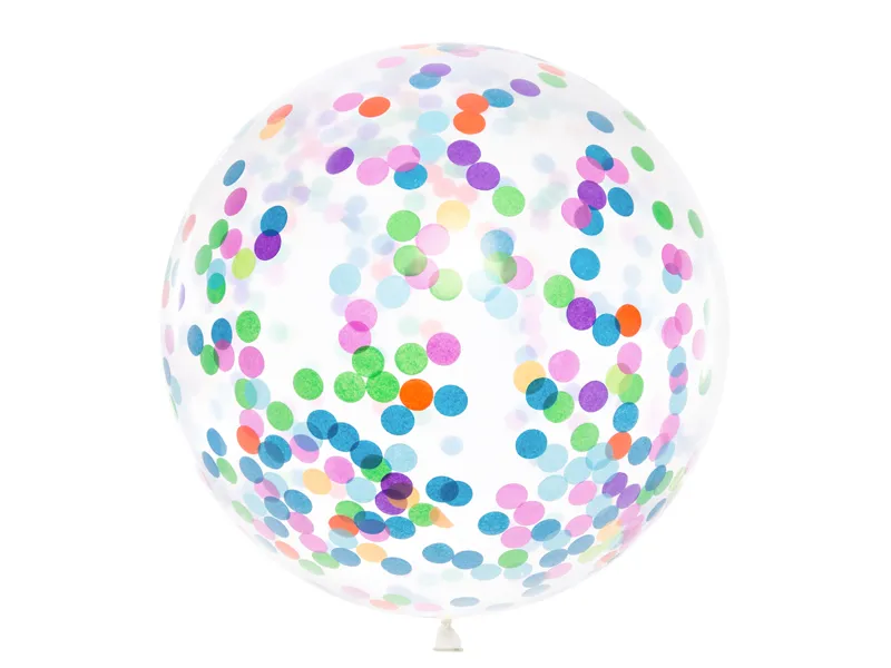 Baloane Orbz - Balon confetti - cercuri, 1m, mix