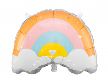 PETRECERI FETITE - Balon din folie Curcubeu 55 cm