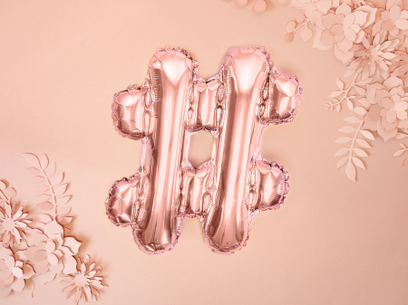 Balon folie #, 35cm, rose gold (1 buc.) [1]