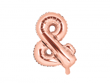 BALOANE - Balon folie &, 35cm, rose gold (1 buc.)