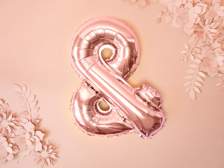 Balon folie &, 35cm, rose gold (1 buc.) [2]