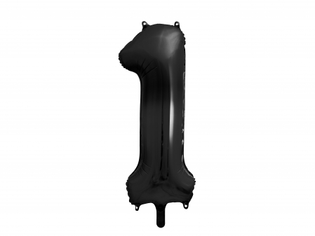 BALOANE - Balon folie negru cifra 1 50 cm