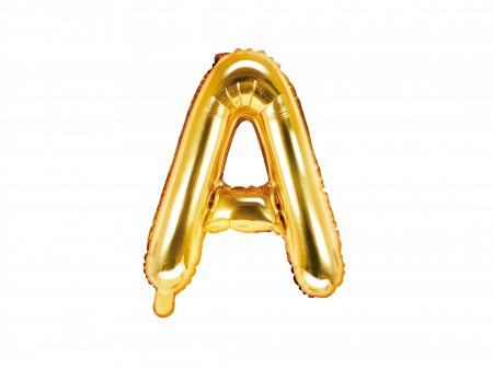 BALOANE - Balon folie Litera ''A'', 35cm, auriu (1 buc.)
