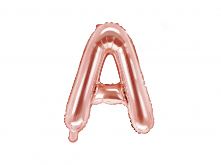 BALOANE - Balon folie Litera ''A'', 35cm, rose gold (1 buc.)