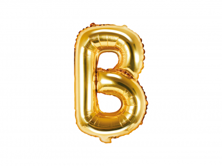 BALOANE - Balon folie Litera ''B'', 35cm, auriu (1 buc.)