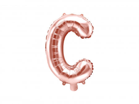 BALOANE - Balon folie Litera ''C'', 35cm, rose gold (1 buc.)