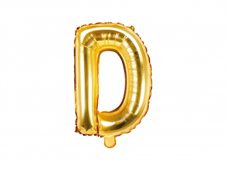 BALOANE - Balon folie Litera ''D'', 35cm, auriu (1 buc.)