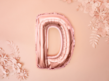 Balon folie Litera ''D'', 35cm, rose gold (1 buc.) [1]