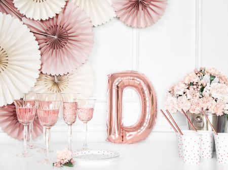 Balon folie Litera ''D'', 35cm, rose gold (1 buc.) [2]