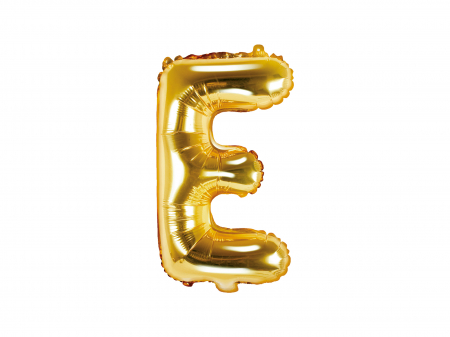 BALOANE - Balon folie Litera ''E'', 35cm, auriu (1 buc.)