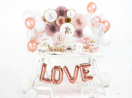 Balon folie Litera ''E'', 35cm, rose gold (1 buc.) [3]