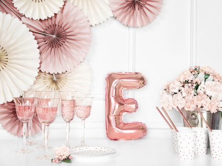 Balon folie Litera ''E'', 35cm, rose gold (1 buc.) [2]