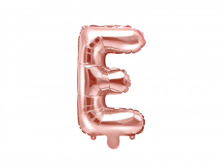 BALOANE - Balon folie Litera ''E'', 35cm, rose gold (1 buc.)