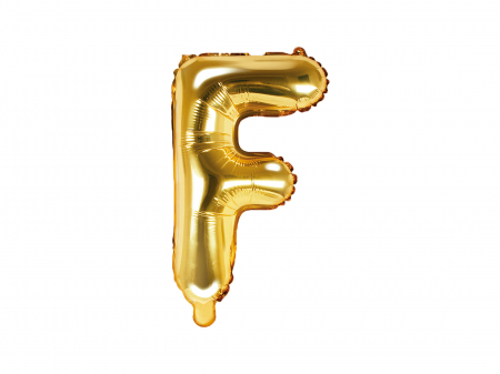 BALOANE - Balon folie Litera ''F'', 35cm, auriu (1 buc.)