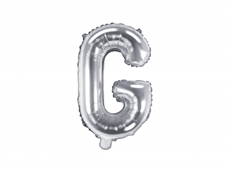 Baloane litera - Balon folie Litera ''G'', 35cm, argintiu (1 buc.)