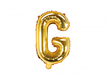 BALOANE - Balon folie Litera ''G'', 35cm, auriu (1 buc.)