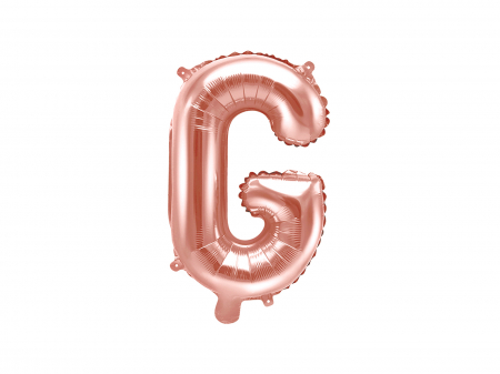 BALOANE - Balon folie Litera ''G'', 35cm, rose gold (1 buc.)