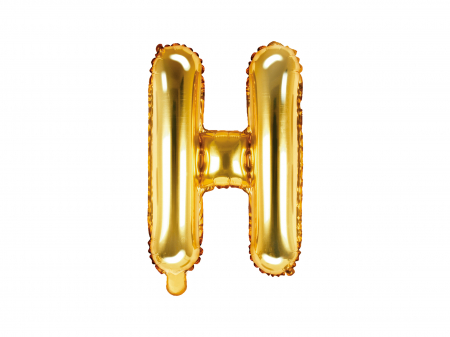 BALOANE - Balon folie Litera ''H'', 35cm, auriu (1 buc.)