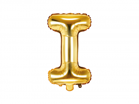 BALOANE - Balon folie Litera ''I'', 35cm, auriu (1 buc.)