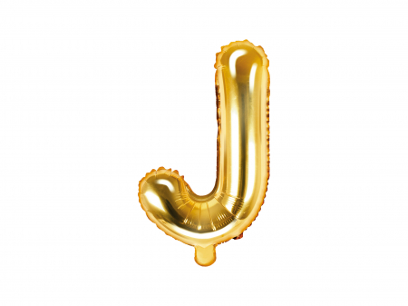 BALOANE - Balon folie Litera ''J'', 35cm, auriu (1 buc.)