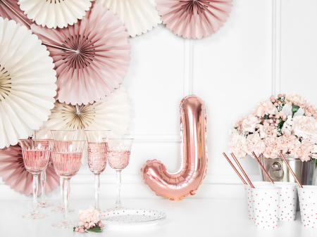 Balon folie Litera ''J'', 35cm, rose gold (1 buc.) [2]
